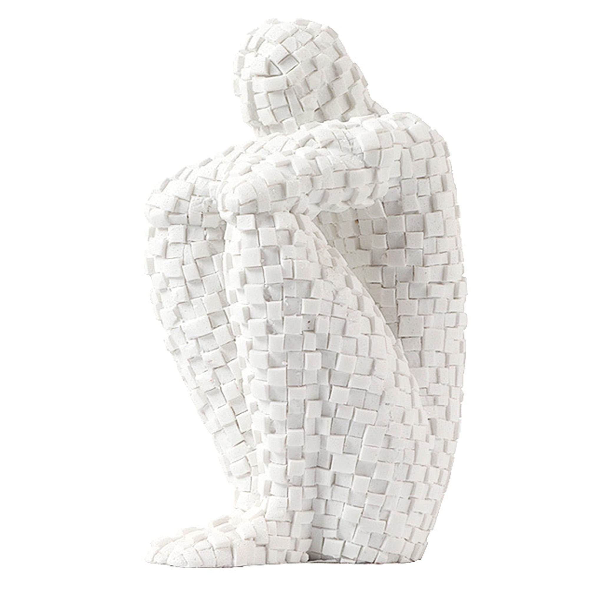 Estatua Moderno, Pensador Abstracto Adorno Salon Moderno, Abstracto Estatua Resinoso Moderno, Artístico Figura Decoracion Salon, Ornamento Arte, Decoracion para Casa Hogar Salon Escritorio (Blanco)