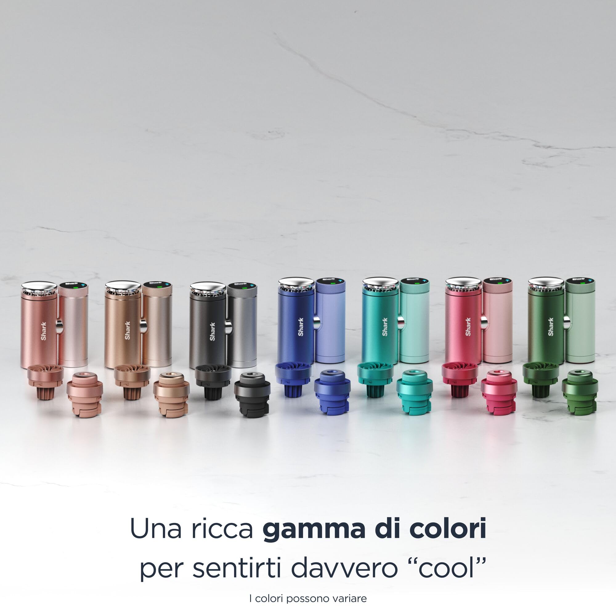 Shark ChillPill Sistema ventilatore personale ad alta velocità, nebulizzazione ultra fine e InstaChill 3 in 1, kit da viaggio, con 3 accessori di raffreddamento, bianco FA021EU