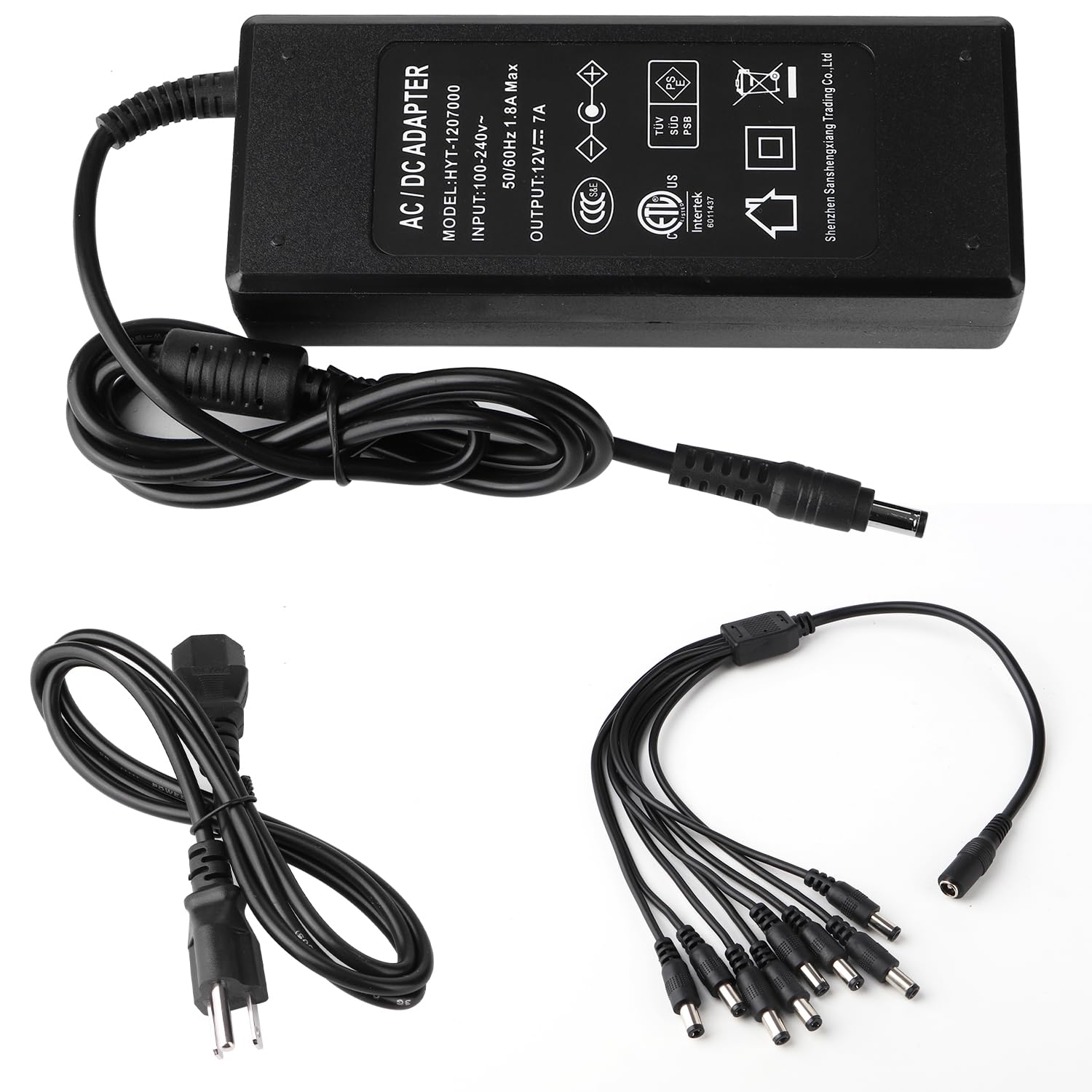 Amazon.com : 12V 7A CCTV Surveillance Video Power Supply Adapter +