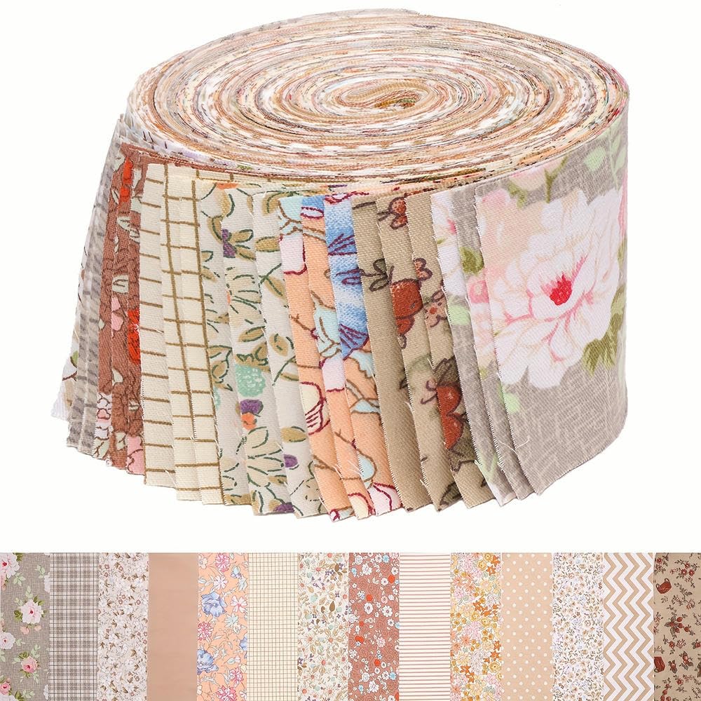 Paski tkanin NYSDM Jelly Roll do pikowania, patchworku, rzemiosła artystycznego, zestaw do rękodzieła, prezentów na Święto Dziękczynienia, Boże Narodzenie, Nowy Rok, zima