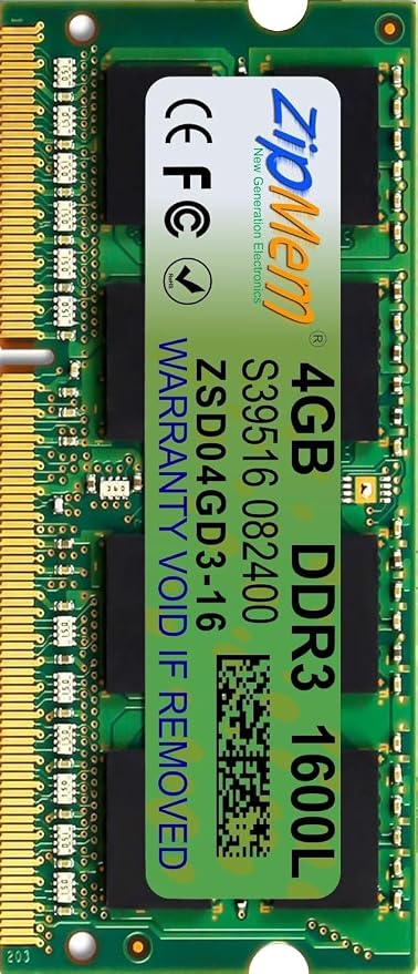 4GB DDR31600MHz Laptop RAM Notebook RAM (Memory) SO-DIMM CL-11 PC3-12800 2Rx8 Dual Rank Made in India -3 Year Warranty