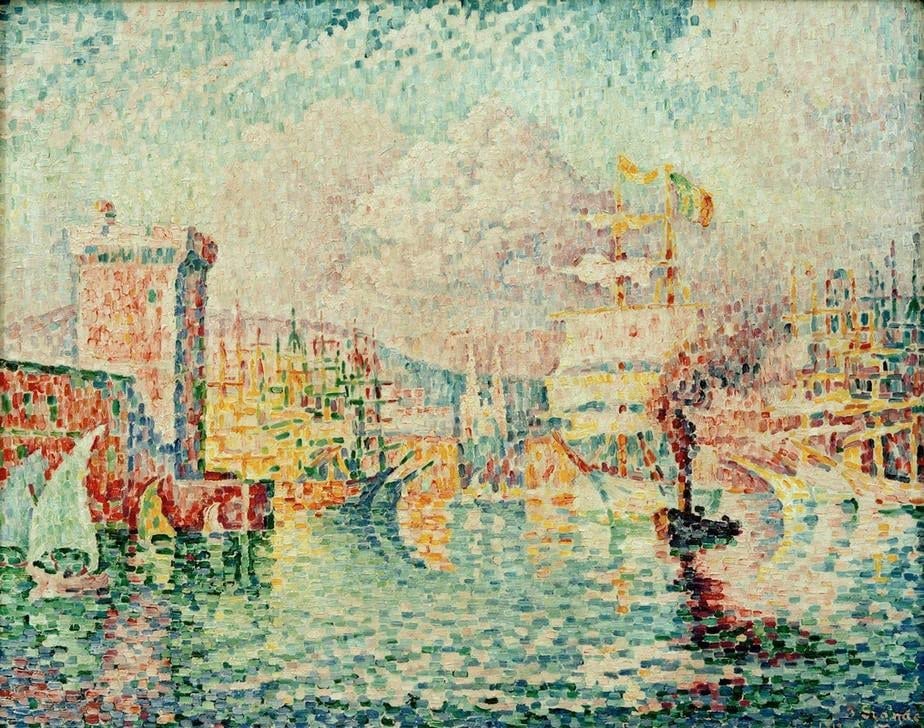 Toile Paul Signac Marseille 58x90 cm impression haute definition art moderne