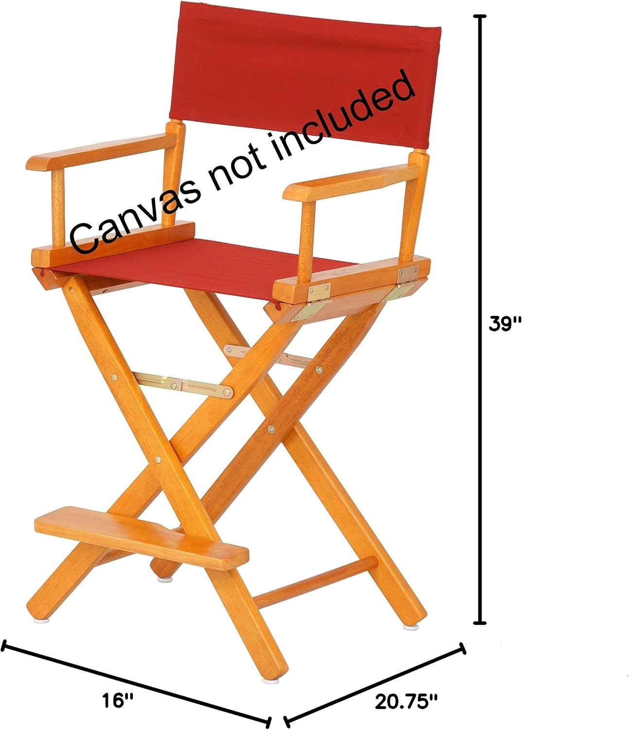 Casual Home 24-Inch Director Chair, Honey Oak Frame