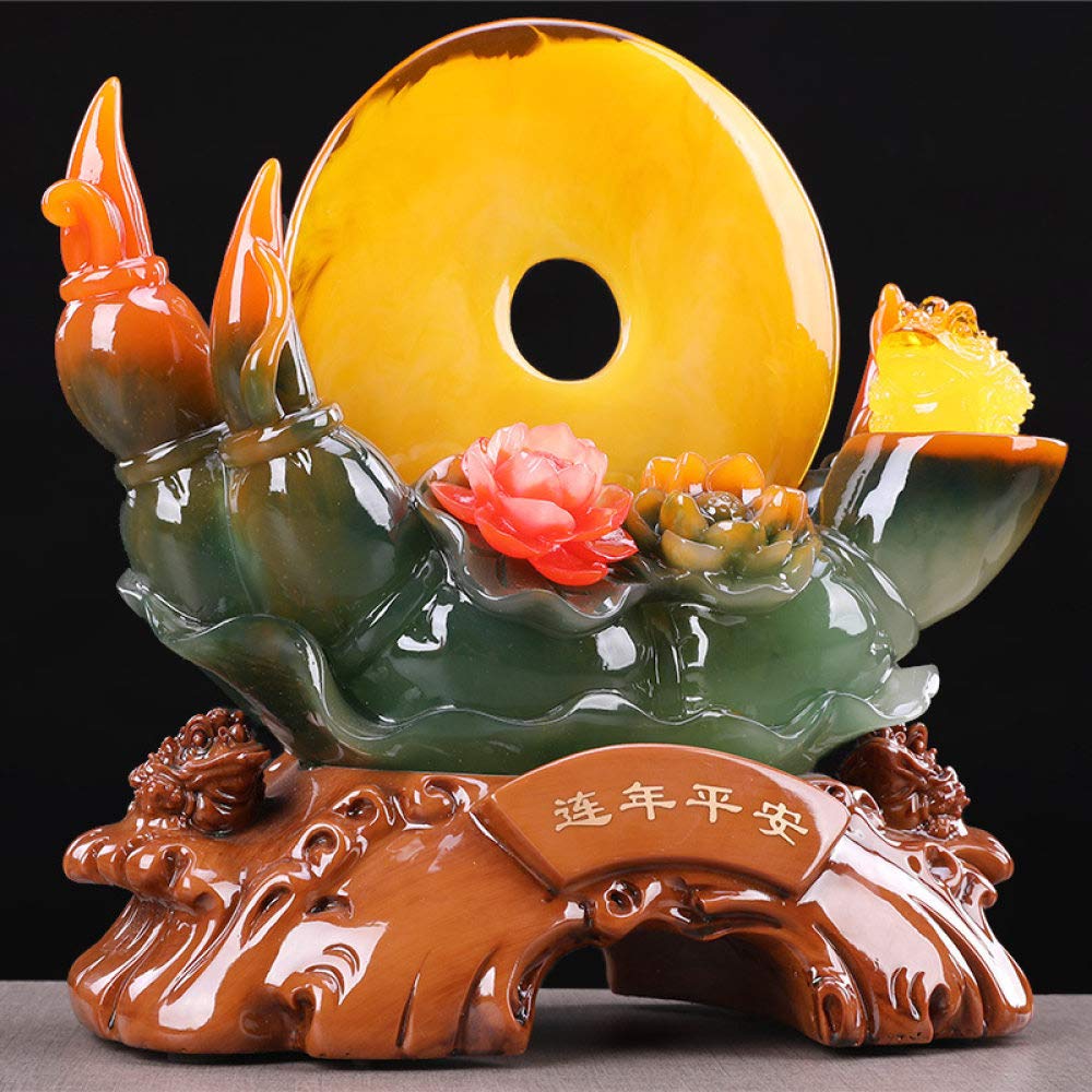 Mignon lotus en résine, artisanat d'art pour étagère chic