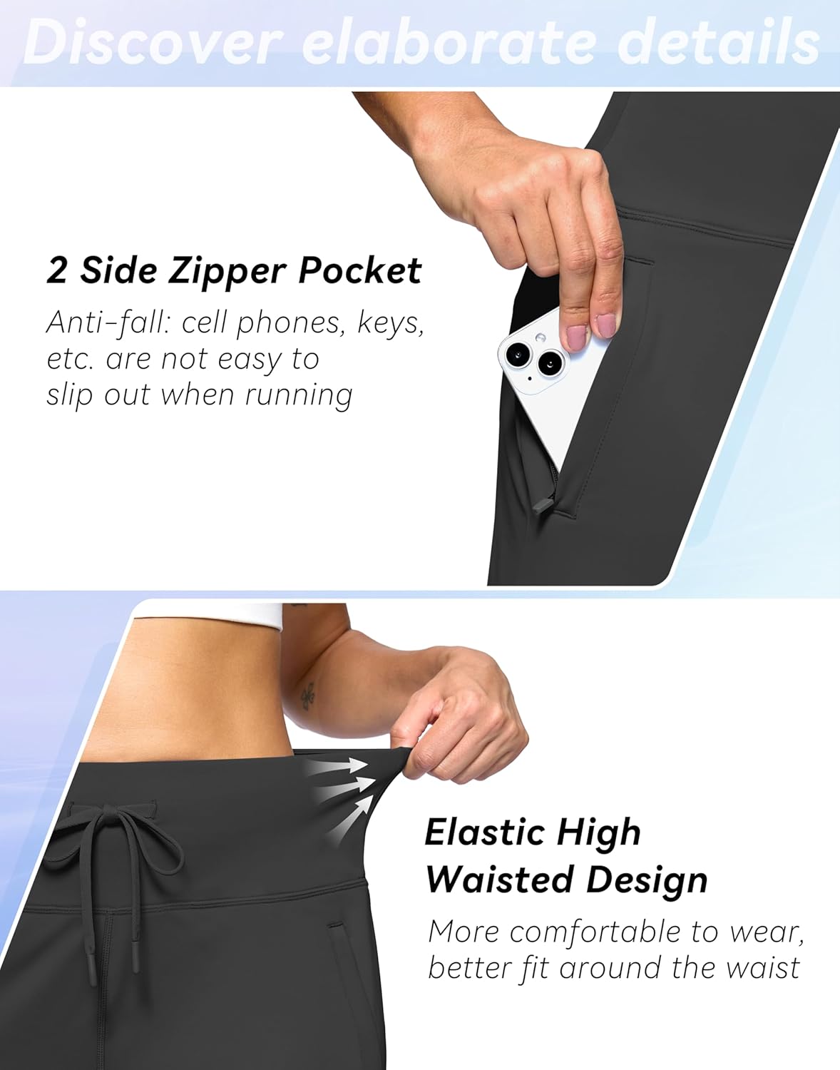 G Gradual Women's Athletic Shorts 5" Running Shorts for Women with 2 Zipper Pockets Quick Dry Lightweight Hiking Shorts - Image 4