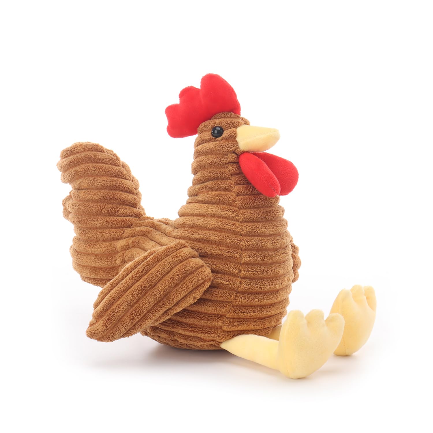 Apricot Lamb Corduroy Rooster Chicken Soft Stuffed Animals Plush Toys 9"