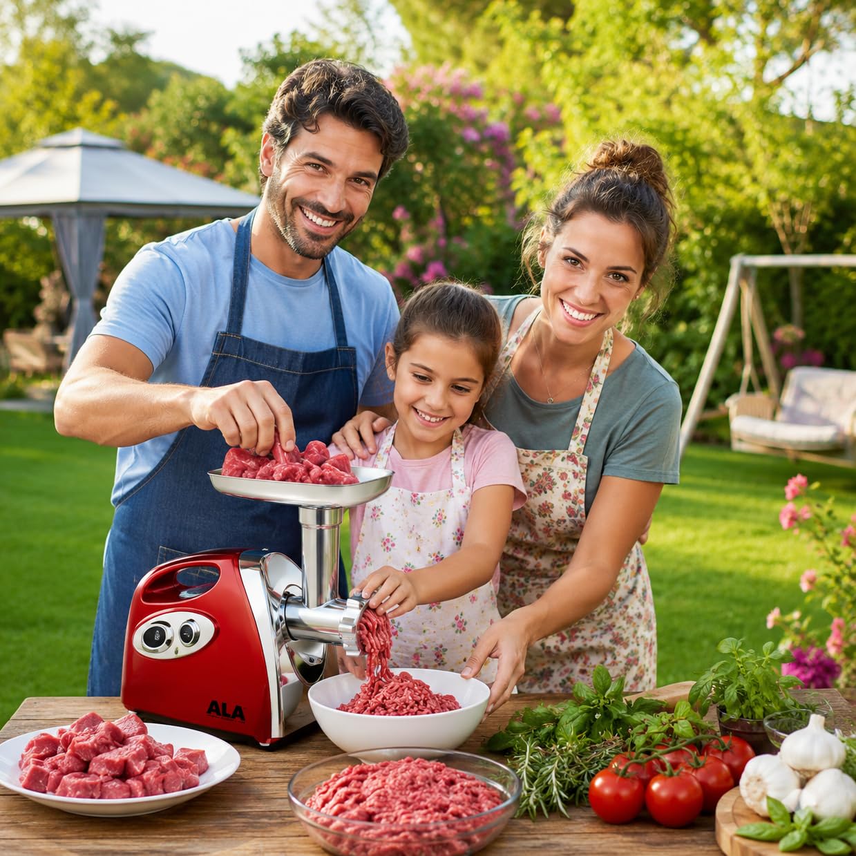 Tritapomodoro Professionale Elettrico con Kit Tritacarne – Passapomodoro per Salsa e Conserve, Macchina Multifunzione