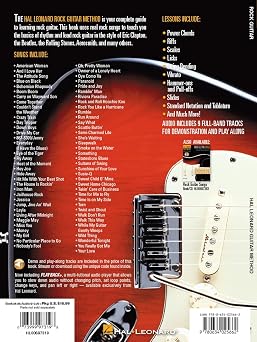 Hal Leonard Rock Guitar Method - Learn Rhythm and Lead Guitar | Step-by-Step Lessons with 70 Rock Songs, Riffs, Chords, and Techniques | Includes ... (Hal Leonard Guitar Method (Songbooks))