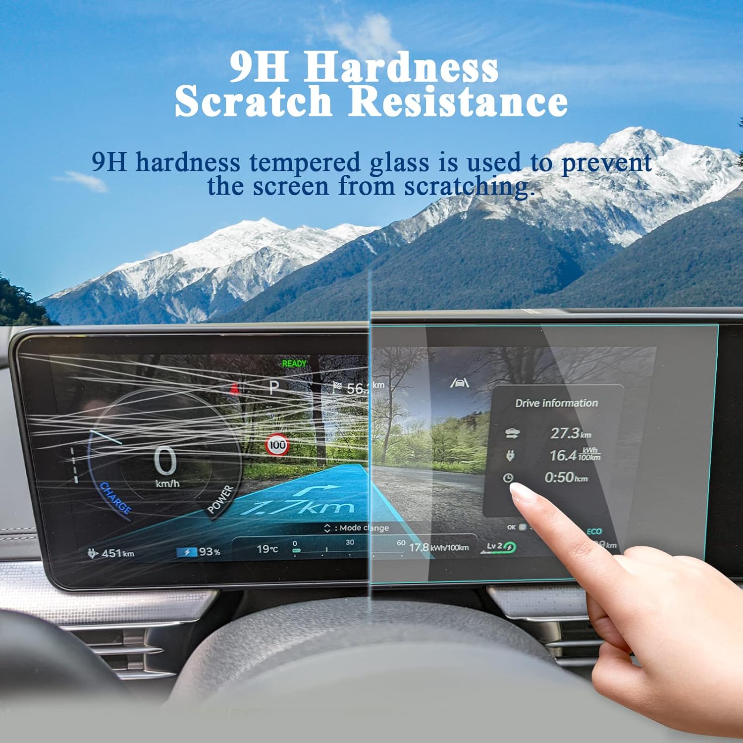 r ruiya gv60 screen protector for 2023 genesis gv60 12 3in instrument display protector foils digital dashboard tempered glass 9h glossy screen protec