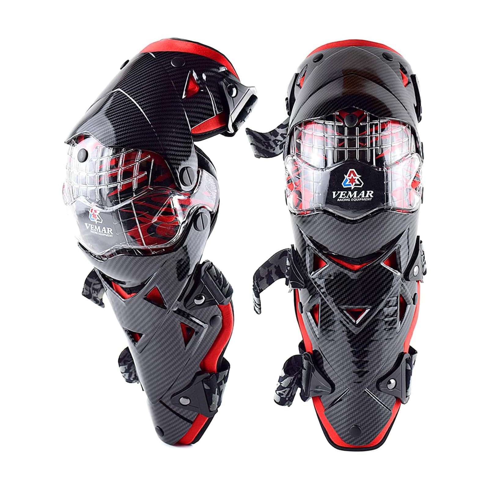 オフロードバイク用膝ガード 黒赤 Amazon | バイク用 オフロード プロテクター 膝防具 腿防具 男性 女性