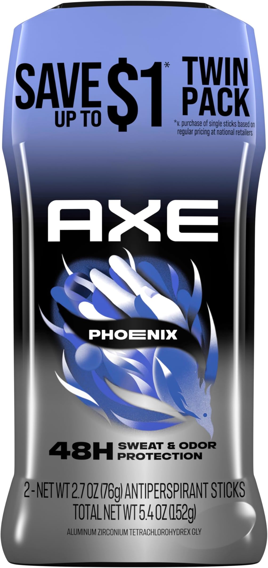 Antiperspirant Deodorant For Men For Long Lasting Freshness Phoenix Crushed Mint And Rosemary 48 Hour Sweat Protection Mens Deodorant 2.7oz Twin Pk