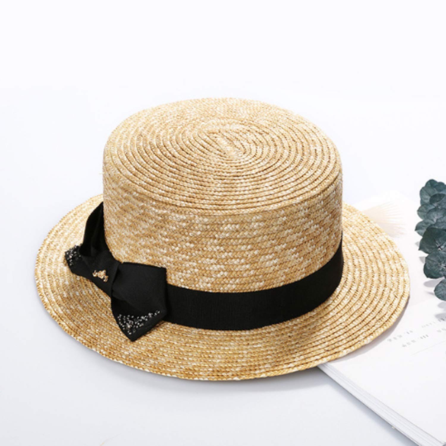 Sombrero Mujeres Verano Sombra Ocio Viaje Sol Sombrero Sol Protector Soleado Moda Simple Plano Sombrero de Copa, Mejor Comodidad/Brown