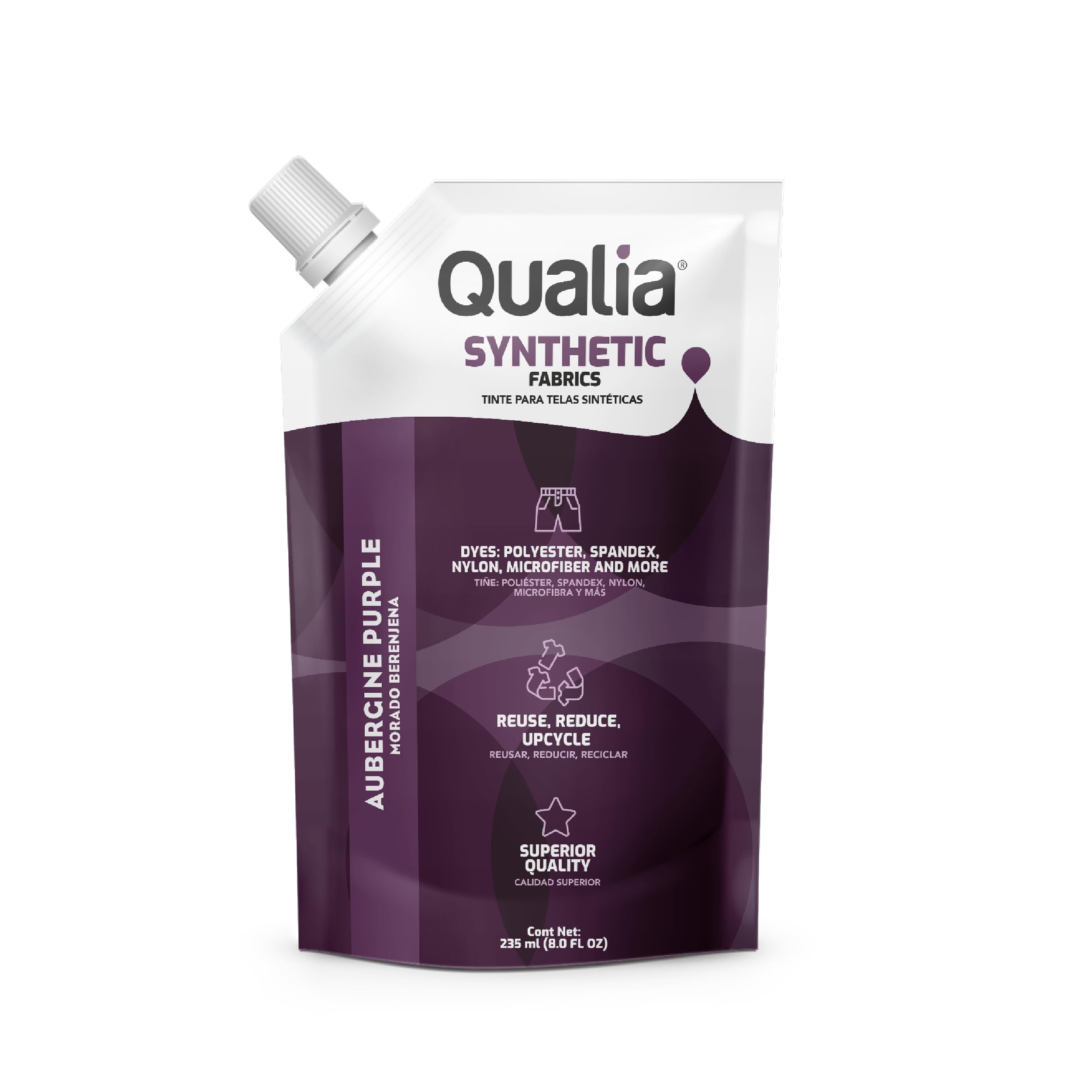 Qualia Synthetic Fabric Dye, Easy to Use, Perfect for Synthetic Fabrics - Polyester, Spandex, Nylon and More, Ultra Concentrated Colors for Vibrant Results, Aubergine Purple, 1 Pack-image-22