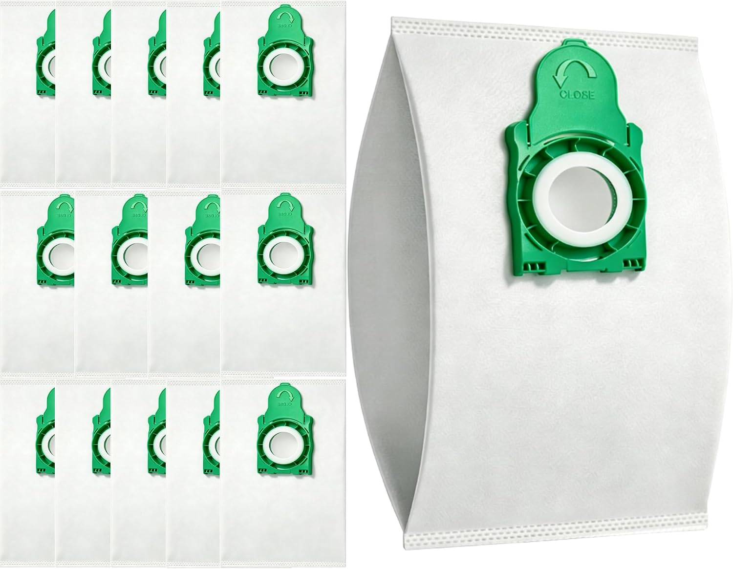 15 Pack 8300ER / 8300AM Vacuum Bags for SEBO Airbelt E Series, Compatible with SEBO E1 / E2 / E3 Canister Vacuums Cleaner Bags, 5-Layer Ultra Filterbox
