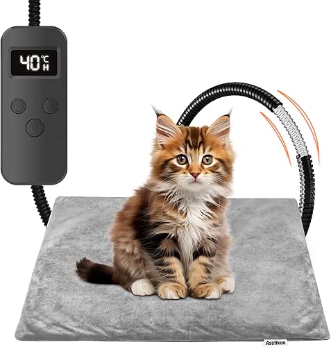 Tapis Chauffant pour Chats Chiens 45 * 45cm Couverture électrique