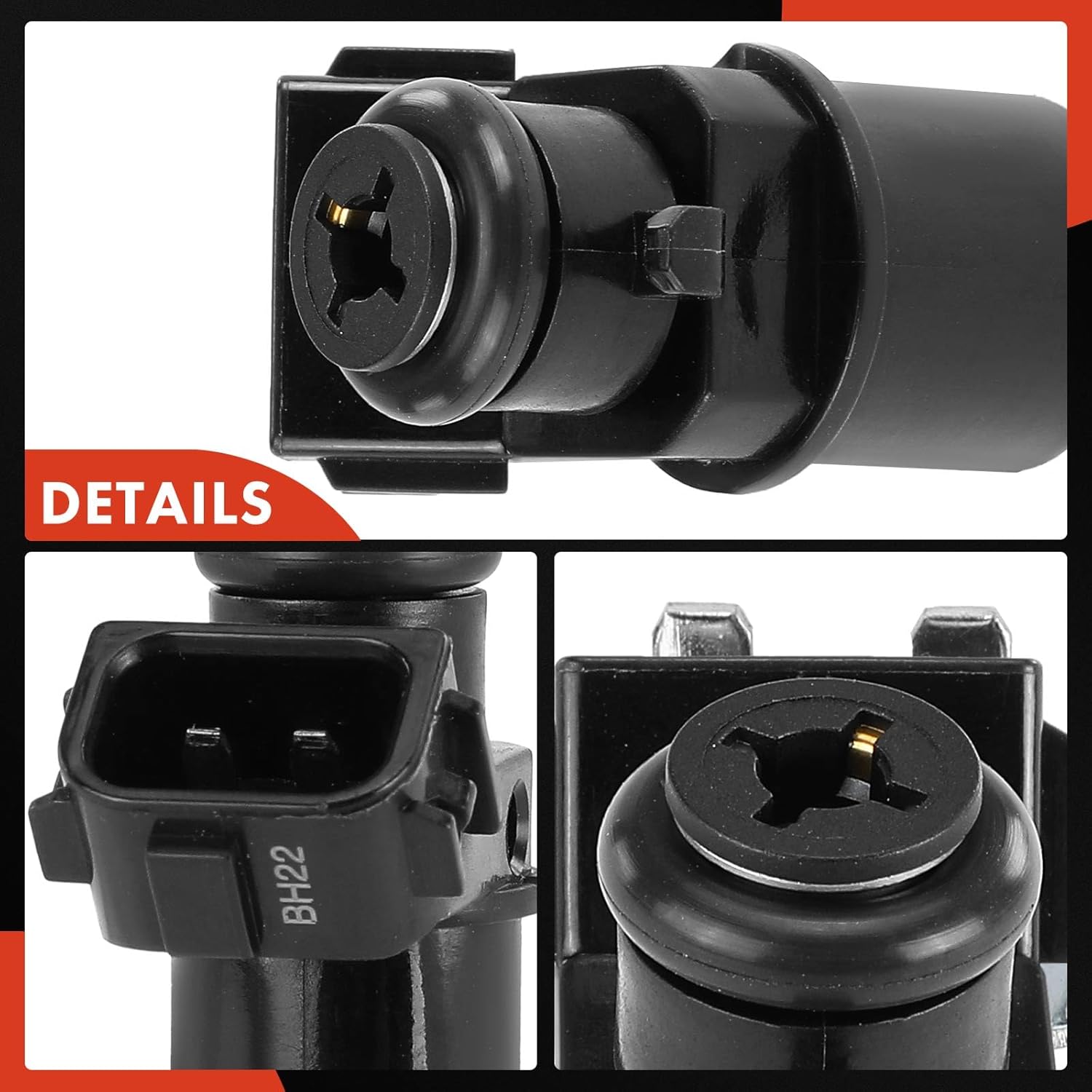 A-Premium Fuel Injectors Set of 4 Compatible with Honda Civic 2001 2002 2003 2004 2005, 1.7L, Replace# 16450PLD003