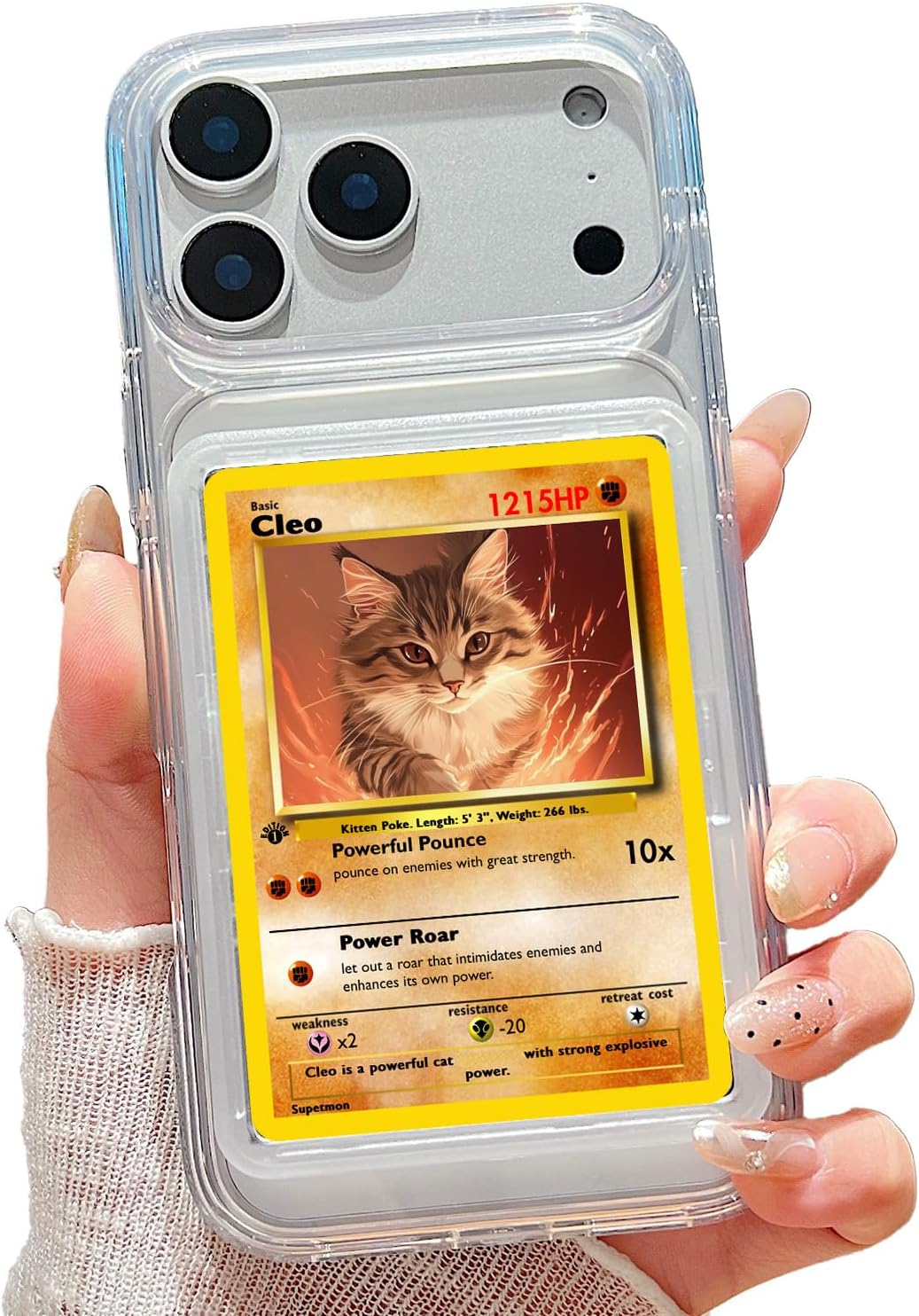 Card/Photo Display Phone Case for iPhone | TCG/Picture Display Top Loaders & Sleeves | Compatible Pokemon Cards, Sports, One Piece, Magic (Clear, iPhone Air)
