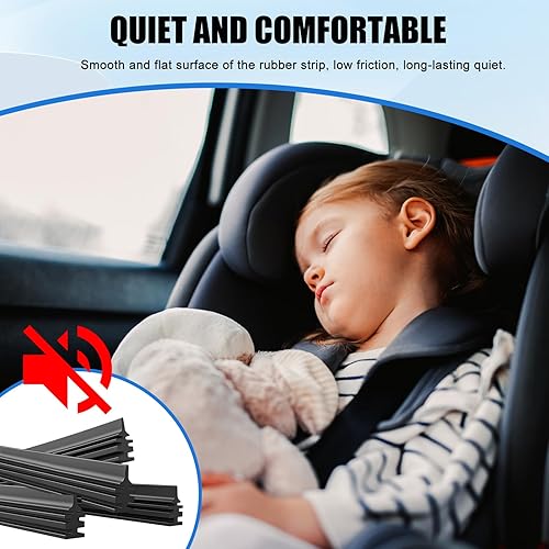 Miniatura 4 de Repuestos de limpiaparabrisas de automóvil, tiras de silicona sin marco delantero, tamaño ajustable de 28 pulgadas, paquete de 4 unidades, universal