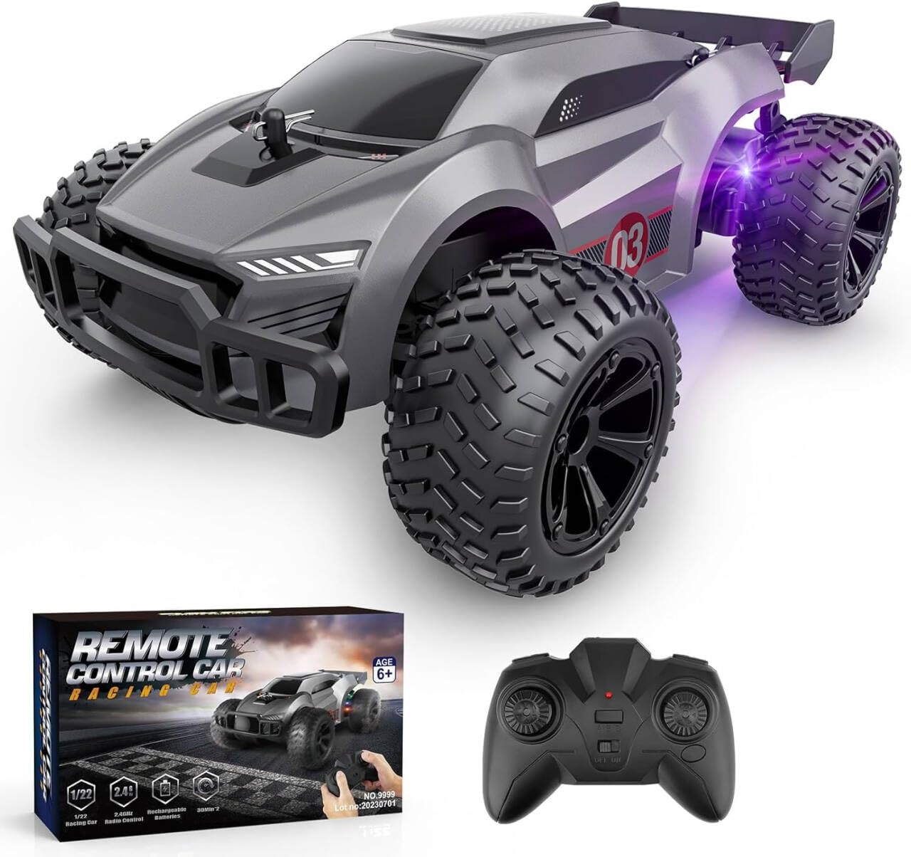 Macchina Telecomandata per Bambini Giochi 6 7 8 9 10 11 12 Anni, Alta Velocità 15KM/h Auto RC 2.4Ghz Radiocomandata Camion Telecomandato All'aperto Esterno Giocattolo Bimbi Regalo Natale Compleanno