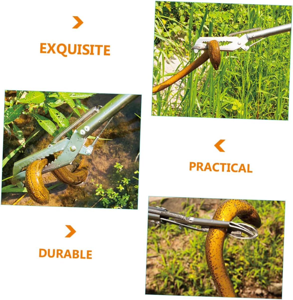 Slip Multi-function Crab Tong Stainless Steel Eel Clip for Crab Lobster and Loach Fishing Tool for Outdoor Adventures