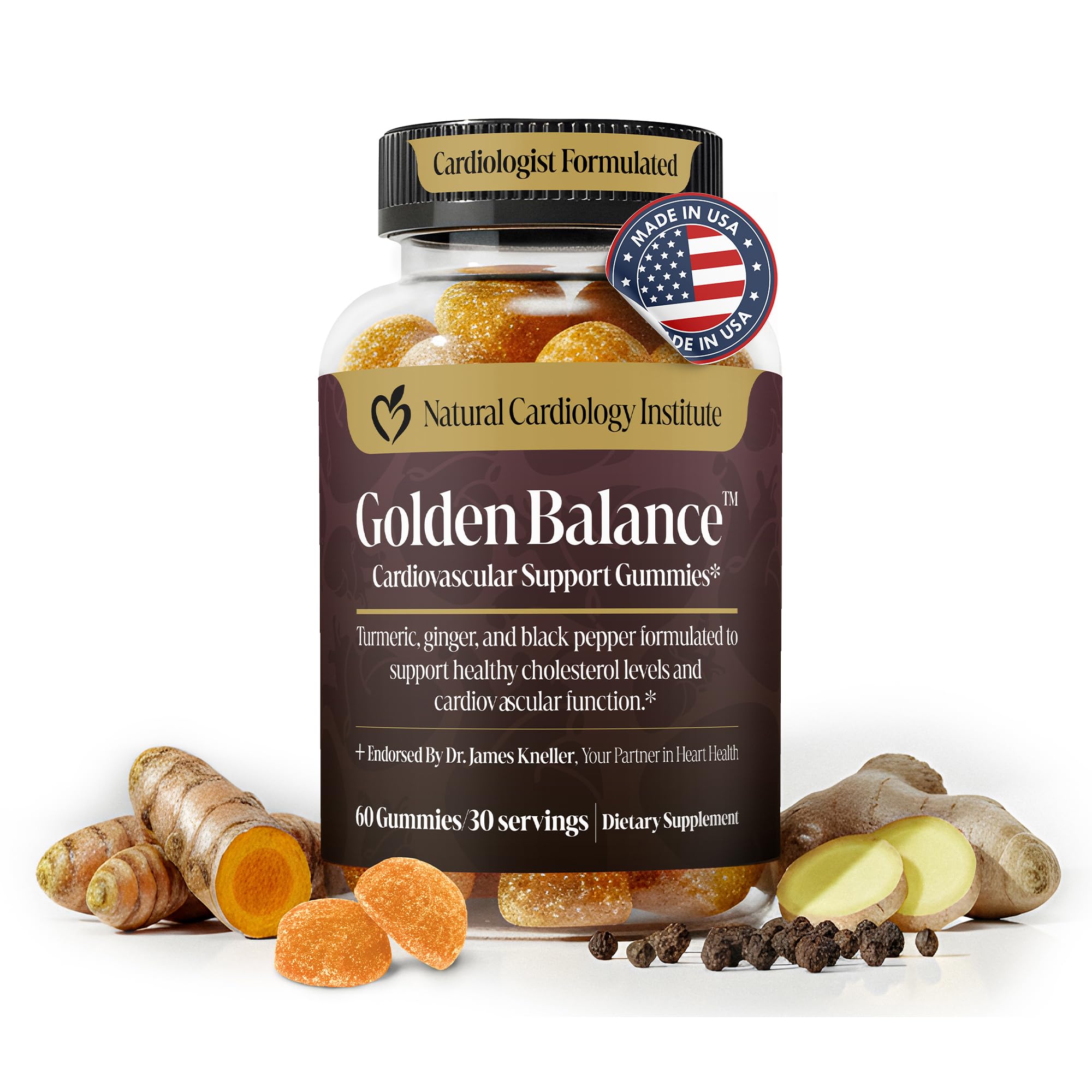 Golden Balance Turmeric Ginger Gummies with Black Pepper Extract
