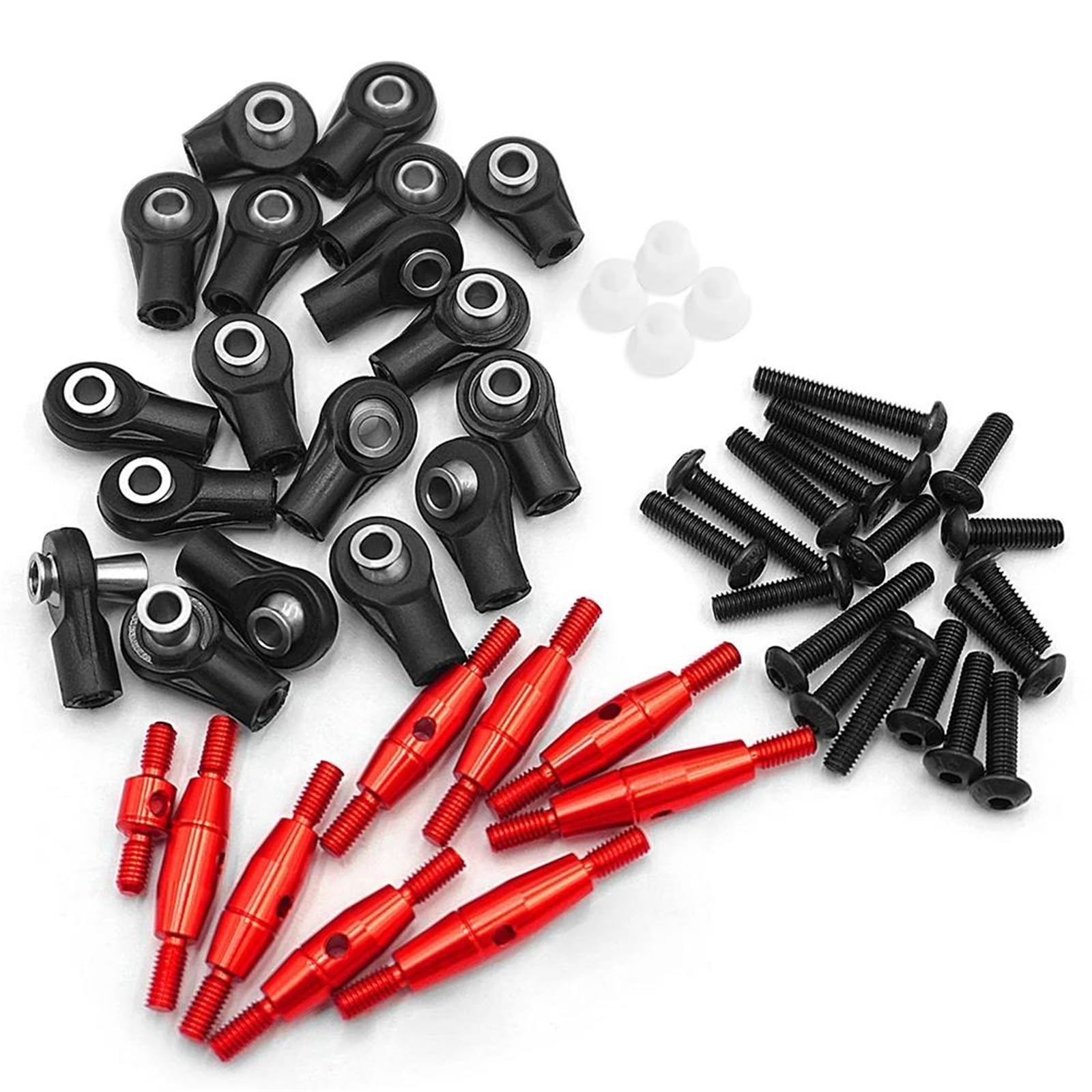 Varilla de Tracción para 4-Tec 2,0 para VXL para Chasis AWD 83076-4 1/10 RC Coche Camión Modelo Piezas De Mejora 9 Uds Conjunto Varilla Enlace Metal(Red)