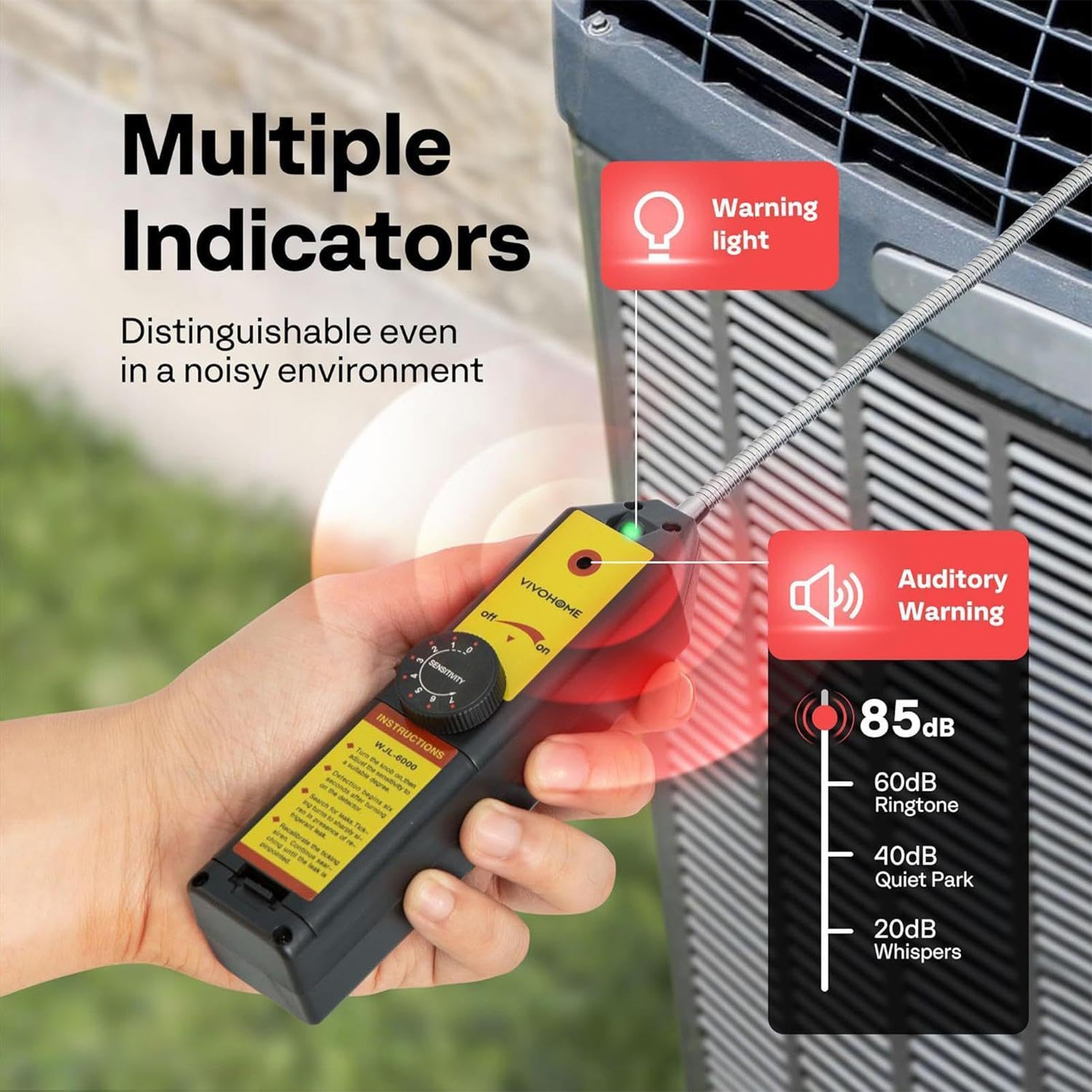 Detektor Wycieków HVAC Detekcja Zasilana Bateriami | Detektor wycieku próżni do samochodów ciężarowych kamperów motocykli łodzi pojazdów domów samolotów