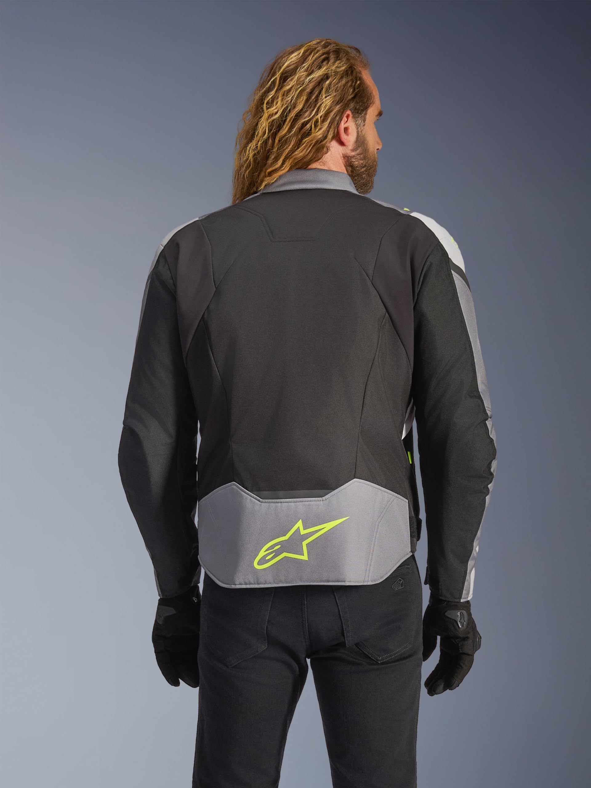 Alpinestars T-Jaws V4 impermeabile Giacca tessile moto, nero/grigio, XL