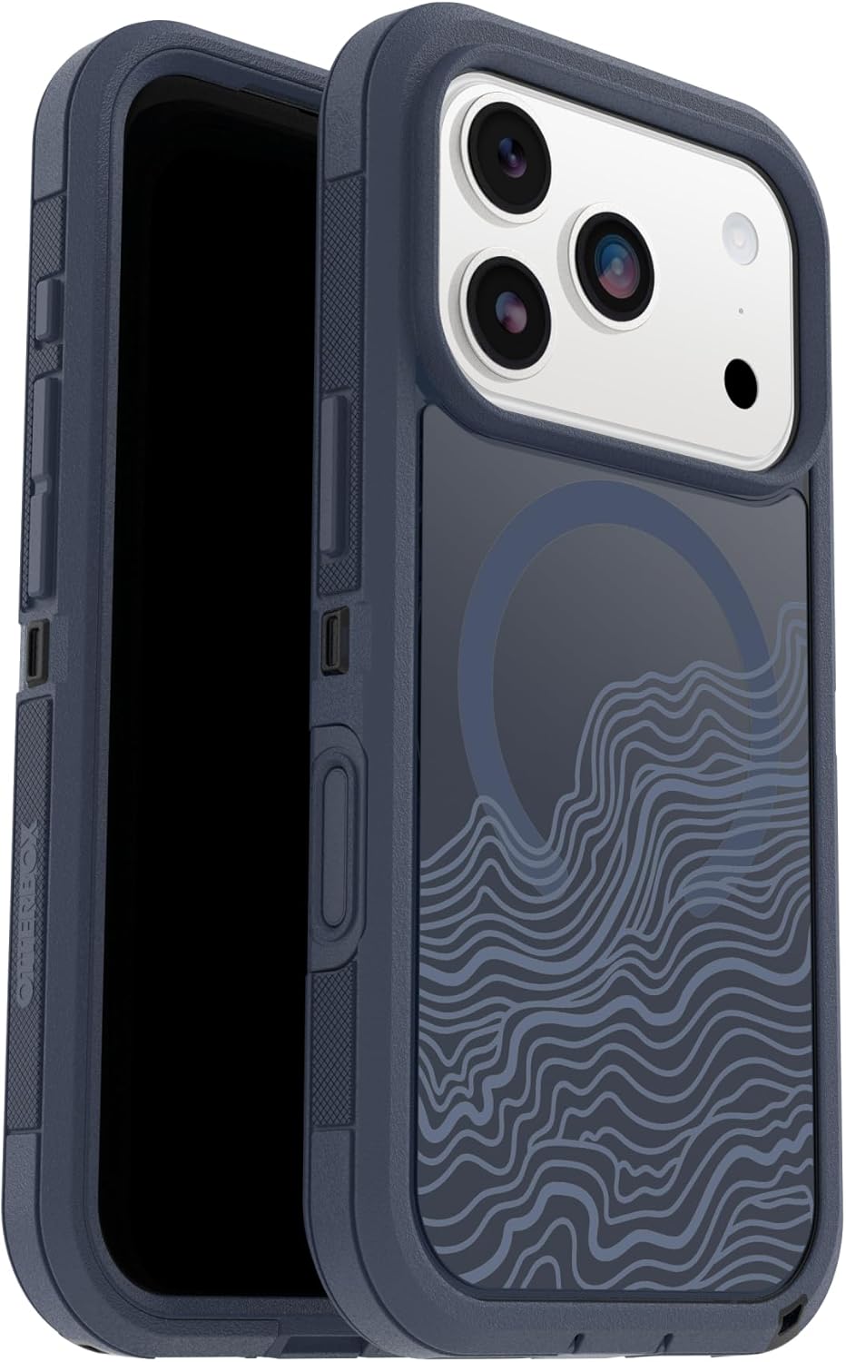 OtterBox iPhone 17 Pro Defender Series Pro XT Clear Case - Offgrid - Blue - Tough, Rugged & Durable iPhone Case, Snaps on MagSafe - Image 3