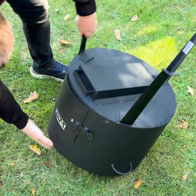 BBQ-Toro Gietijzeren Kazan 19 liter met Kazan oven 45 cm | XXL gietijzeren pan met deksel, goulashketel, vuurketel, outdoor oven | vuuroven, stoofpotoven, vuurkorf, utschak