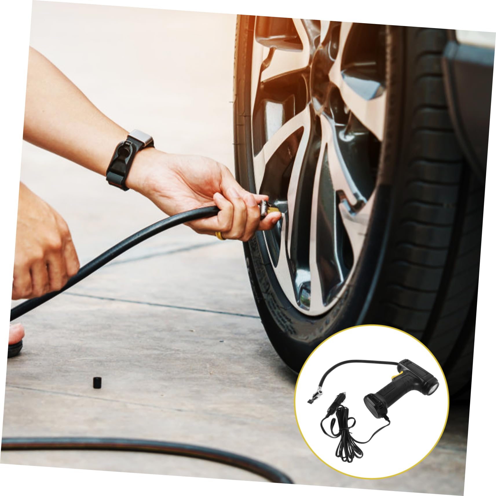 Mikinona Pompa Ad Aria Elettrica Portatile Pompa Gonfiabile per Auto Biciclette e Altri Gonfiabili Compressore d Aria per Gonfiaggio Rapido Pompetta per Pneumatici