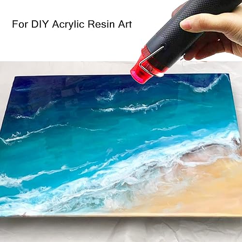 Vista 22 de Herramienta de eliminación de burbujas para resina epoxi y arte acrílico, vasos de purpurina para bricolaje, pistola de calor especialmente diseñada