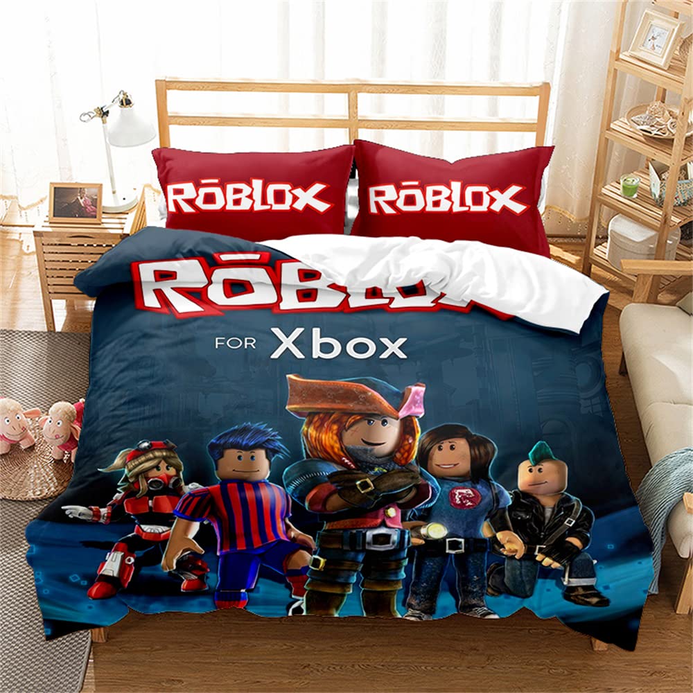 Ste-X Roblox 05 200 Thread Count Single Roblox Duvet Cover Sets 100% Egyptian Cotton Hotel Quality Ultra Soft Anti Allergic Luxury (135X200cm(Single),)