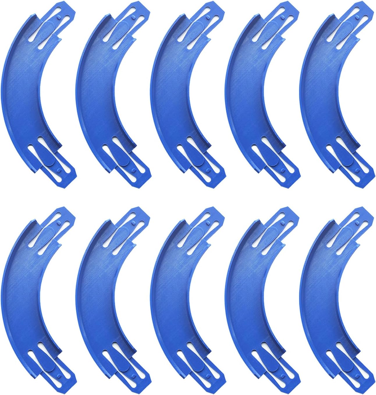 Racetrack Connectors Compatible with Hot Wheels,90 Degree Banked Turn,10 Packs，Upgrade Edition (Blue)