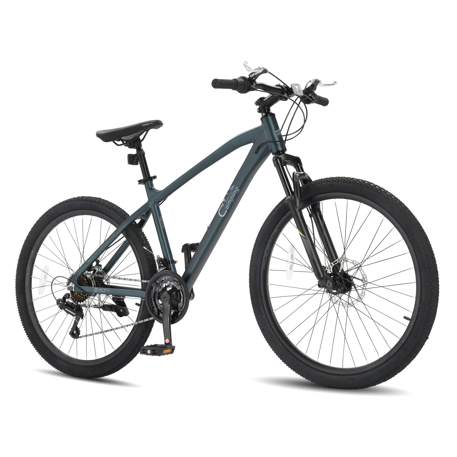24/26/27.5" Mountain Bike Aluminum Bicycle with Ultralight Aluminum Frame, Powerful Mechanical Dual Disc Brakes, Double Wall Rims and Premium XC Tires, Men & Women Bike with Tool Kit