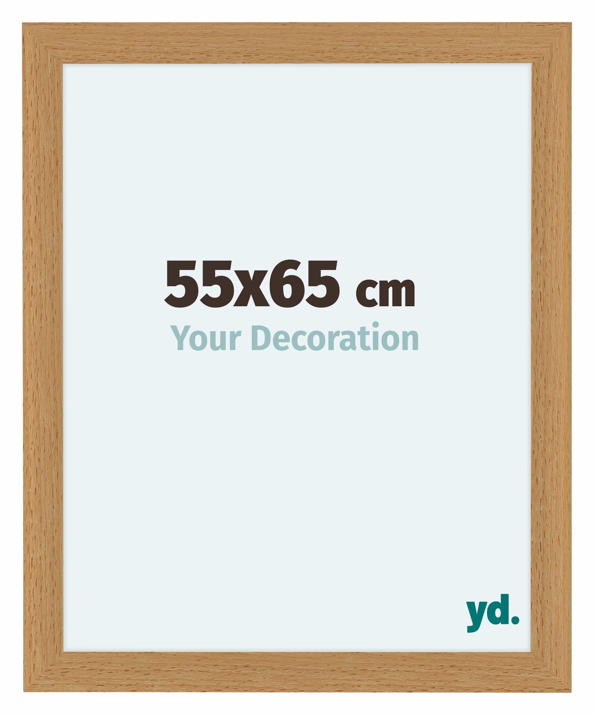 Your Decoration - Picture Frame 55x65 cm - Beech - Decorative Wall Frame in MDF with Antireflection - Frame 55x65 - Como