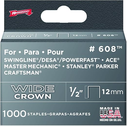 Arrow Fastener 60830 1/2" Wide Crown Heavy Duty Staples