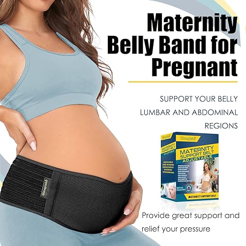 Miniatura 3 de ChongErfei Pregnancy Belly Support Band Maternity Belt Belly Band for Pregnancy Adjustable Maternity Support Belt for Abdomen, Pelvic, Waist, & Back