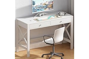 ChooChoo White Computer Study Desk with Drawers