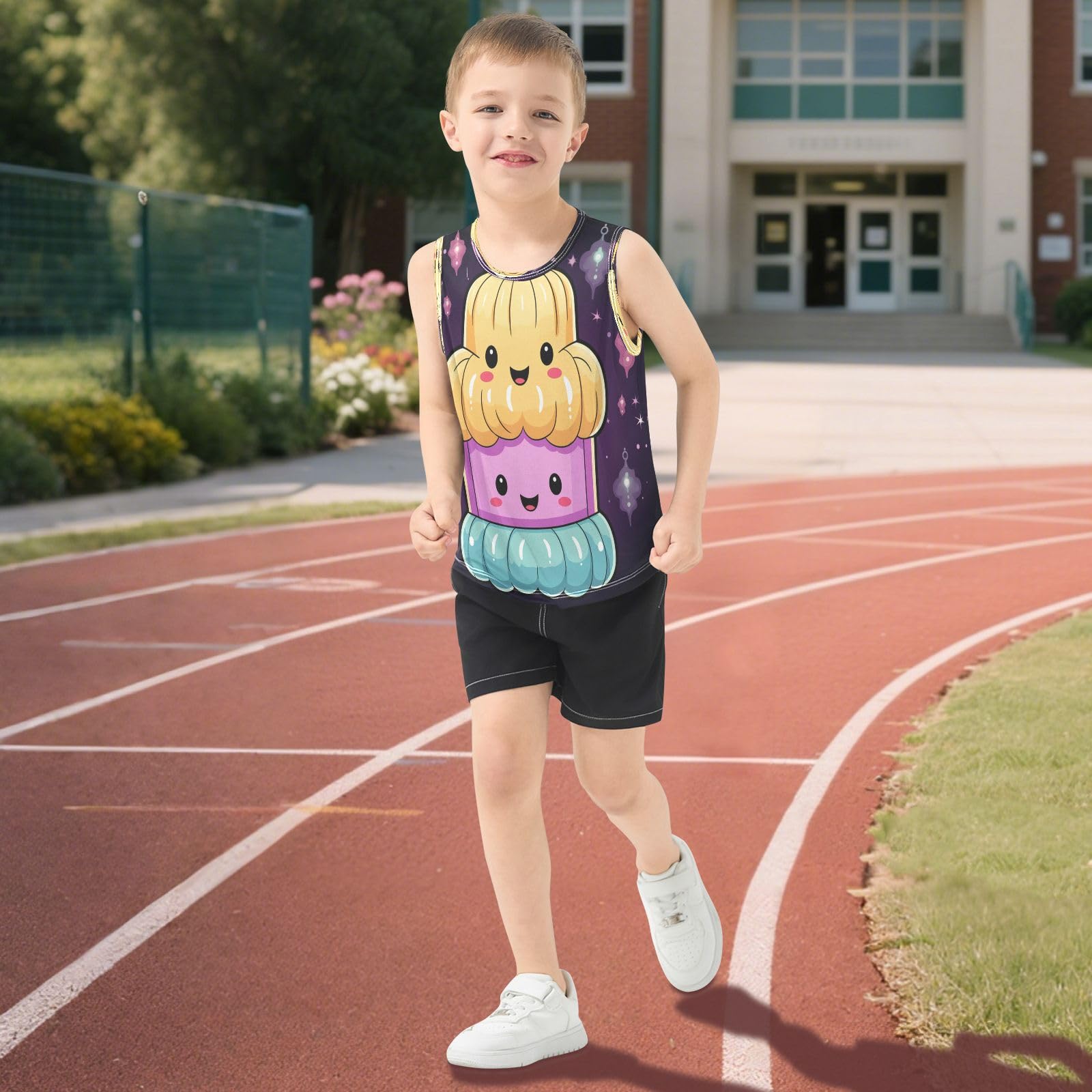 Doodle Lindo Medusas Animales Camisetas Sin Mangas Tipo Tank Top para Niños Jóvenes Ideales para Actividades Deportivas