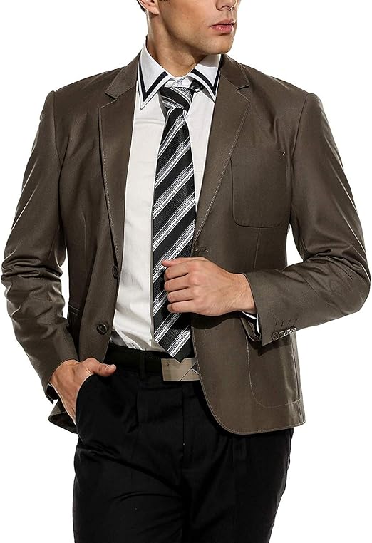 Blazer Uomo Slim Fit A Quadri - Giacca Elegante Per Matrimoni E Tempo Libero - Foto 14