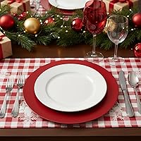 Vista 17 de Tanlade 50 Pcs 13 Inch Charger Plates Bulk Round Wedding Chargers Plastic Dinner Plates for Table Setting Wedding Party Decoration (Gold)