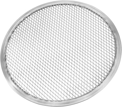 KICHOUSE Bandeja para pizza con agujeros, juego de utensilios de cocina, herramientas de parrilla de acero inoxidable, bandeja para pizza perforada,