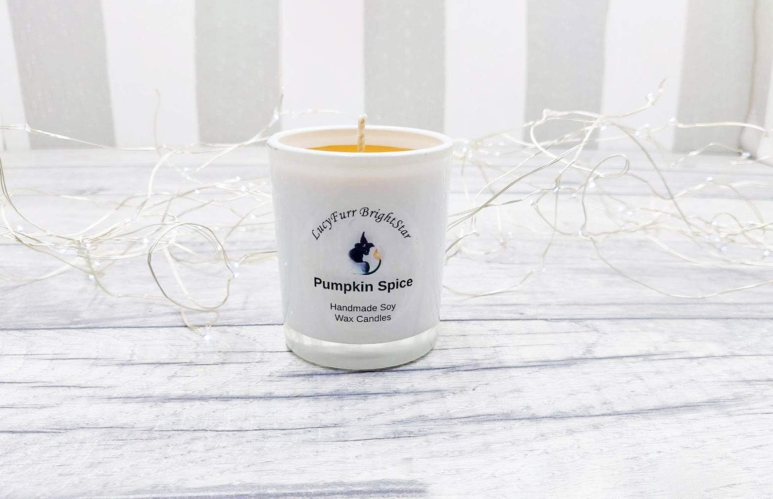 Pumpkin Spice Handmade Soy Wax Candle in Glass Container