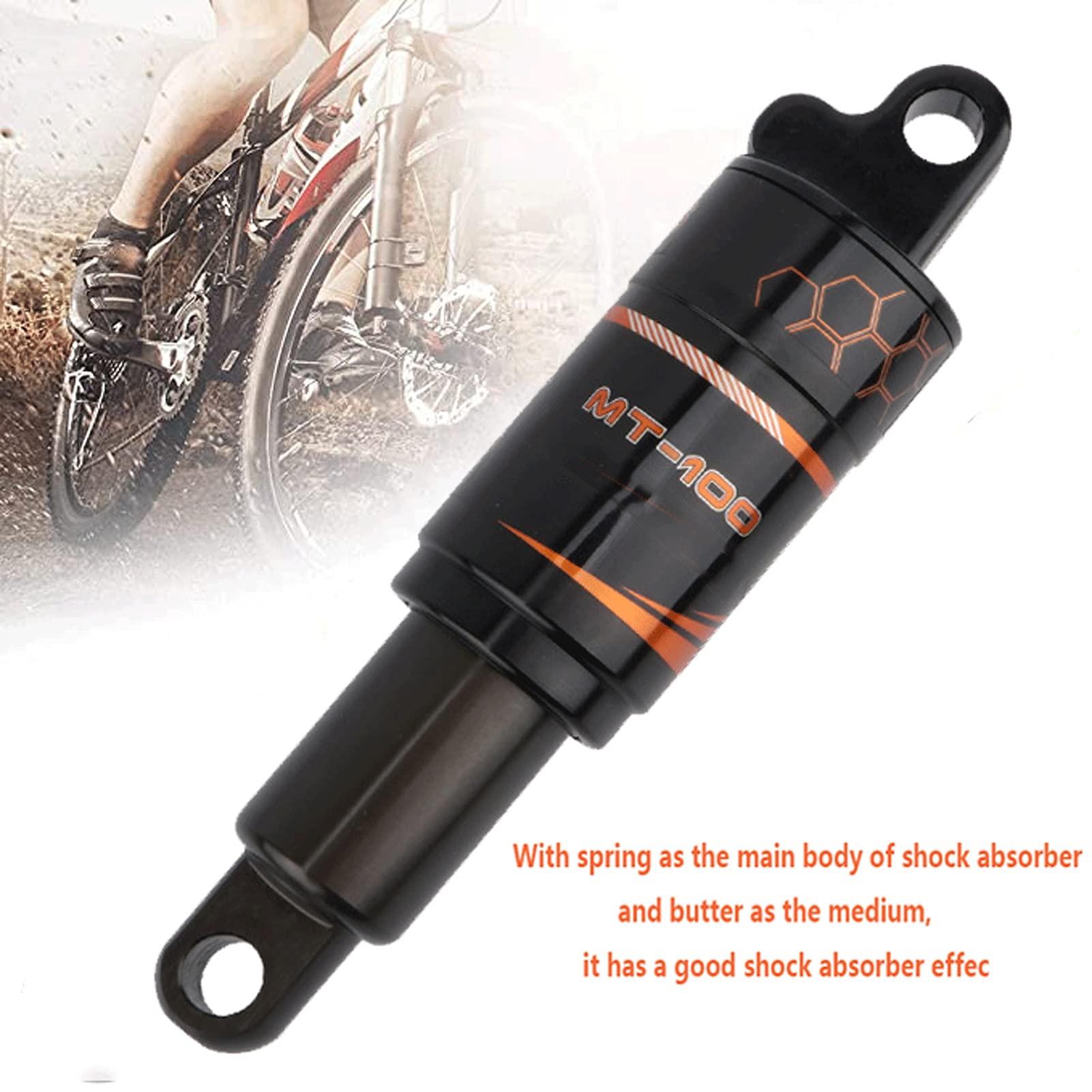 Zawieszenie Rowerowe Amortyzator Rowerowy Tylny Amortyzator Ze Stopu Aluminium do MTB Mountain Road Bike Shock 125/150/165/190mm(Size:165mm/1000Lbs)