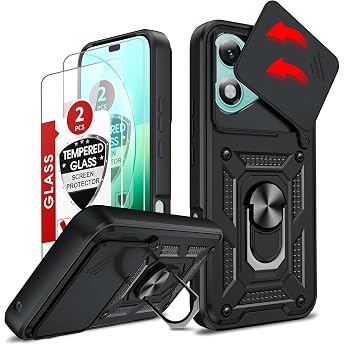 LeYi Mobile Phone Case for Honor 400 Lite 5G Case [2 Tempered Glass Screen