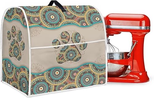 Miniatura 5 de Funda para mezclador de cocina de pata de perro bohemio compatible con ayuda de cocina de 4.5 a 5 cuartos de galón, batidora de pie Hamilton,