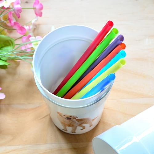 Miniatura 3 de Youngever Paquete de 7 pajitas de silicona para niños, popotes de silicona reutilizables de 5 pulgadas para niños y niños pequeños (colores arcoíris)