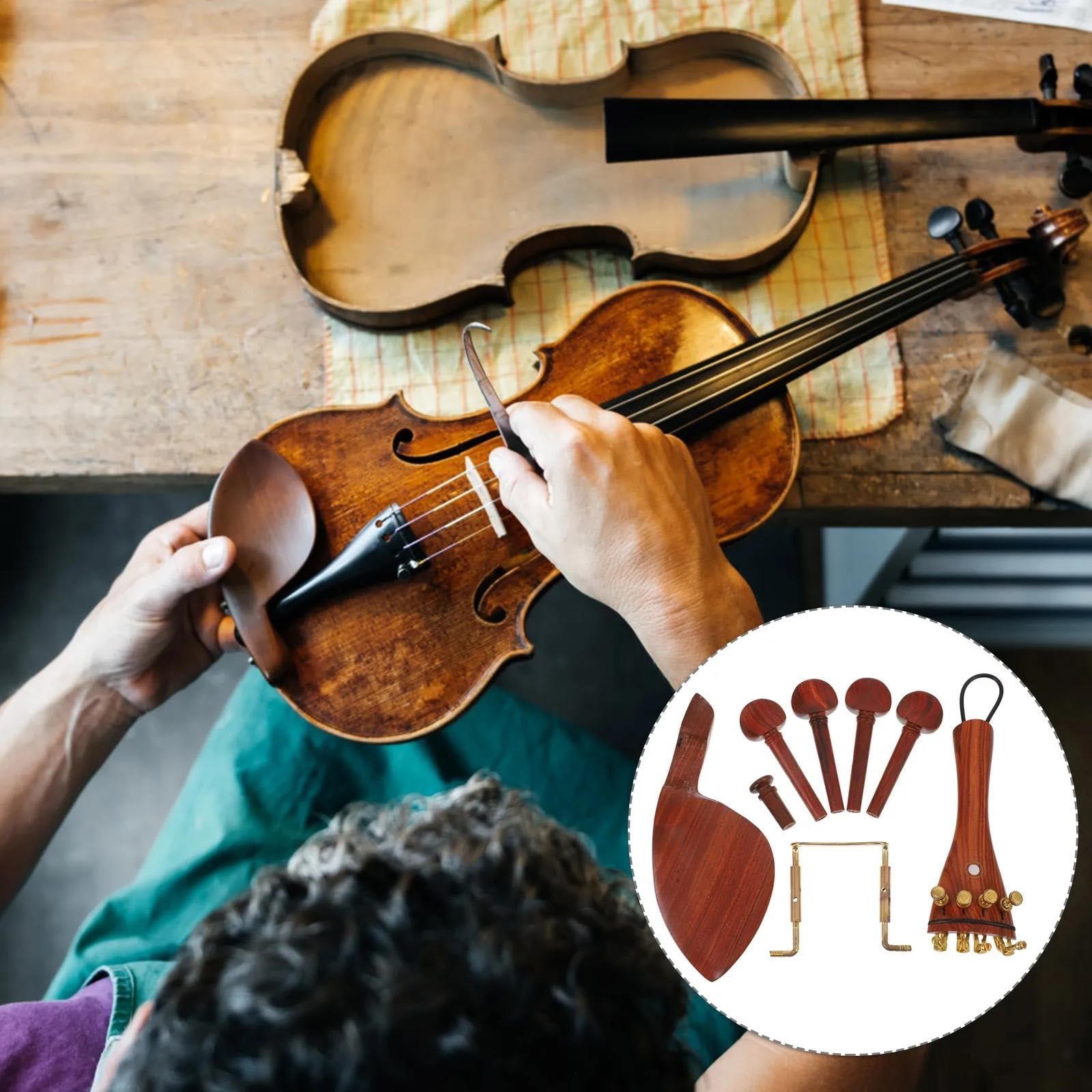 Drewniane Skrzypce Jujube Akcesoria Trwały Twardy Drewniany Instrument Muzyczny Profesjonalny Podbródek