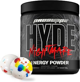 PROSUPPS Hyde Nightmare Pre-Workout Powder Energy Drink - Intense Energy, Mental Focus & High Performance, Loaded with Citrulline, Beta Alanine, & Nootropics (30 Servings, Jaw Breaker)